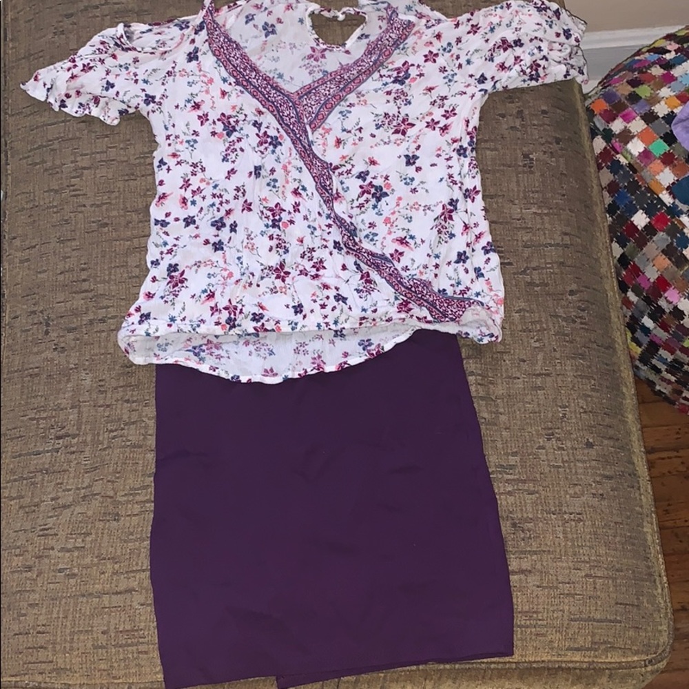 Two Piece Skirt and Blouse